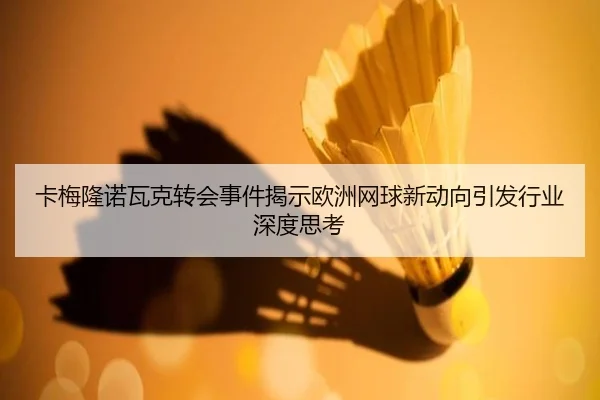 卡梅隆诺瓦克转会事件揭示欧洲网球新动向引发行业深度思考